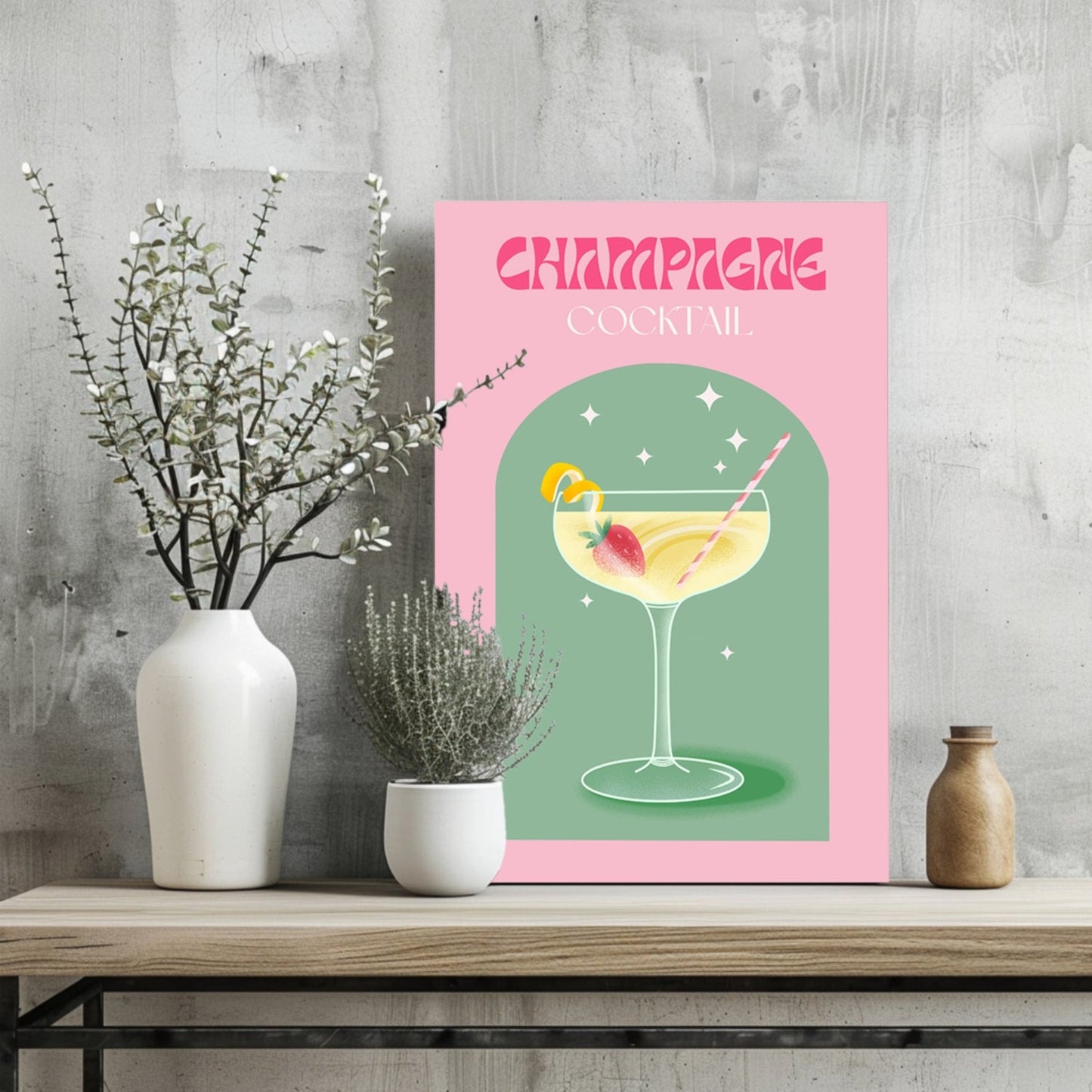 Champagne Aluminum Print