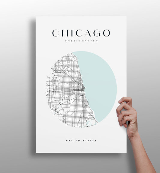 Chicago V2 Aluminum Print