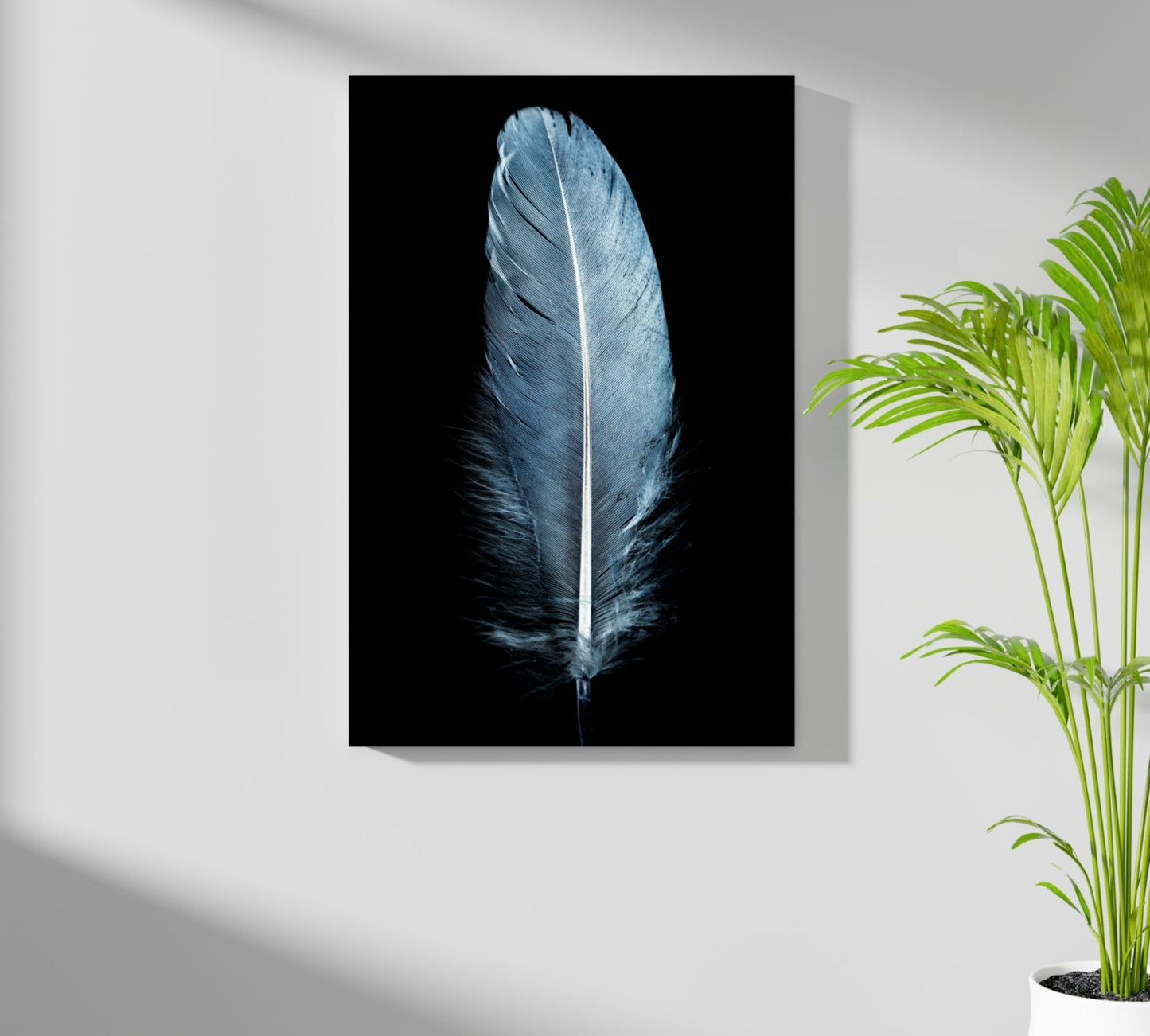 Blue Feather Aluminum Print