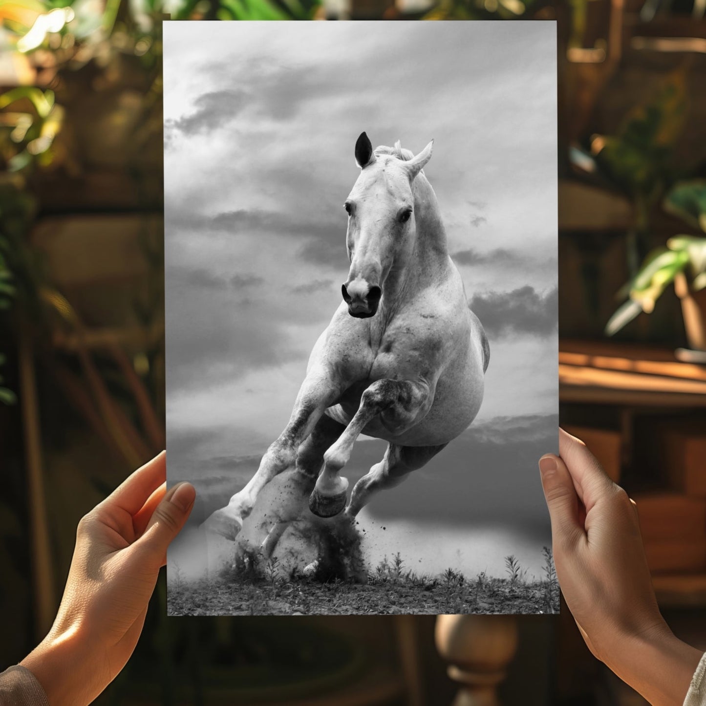 Running Horse Aluminum Print
