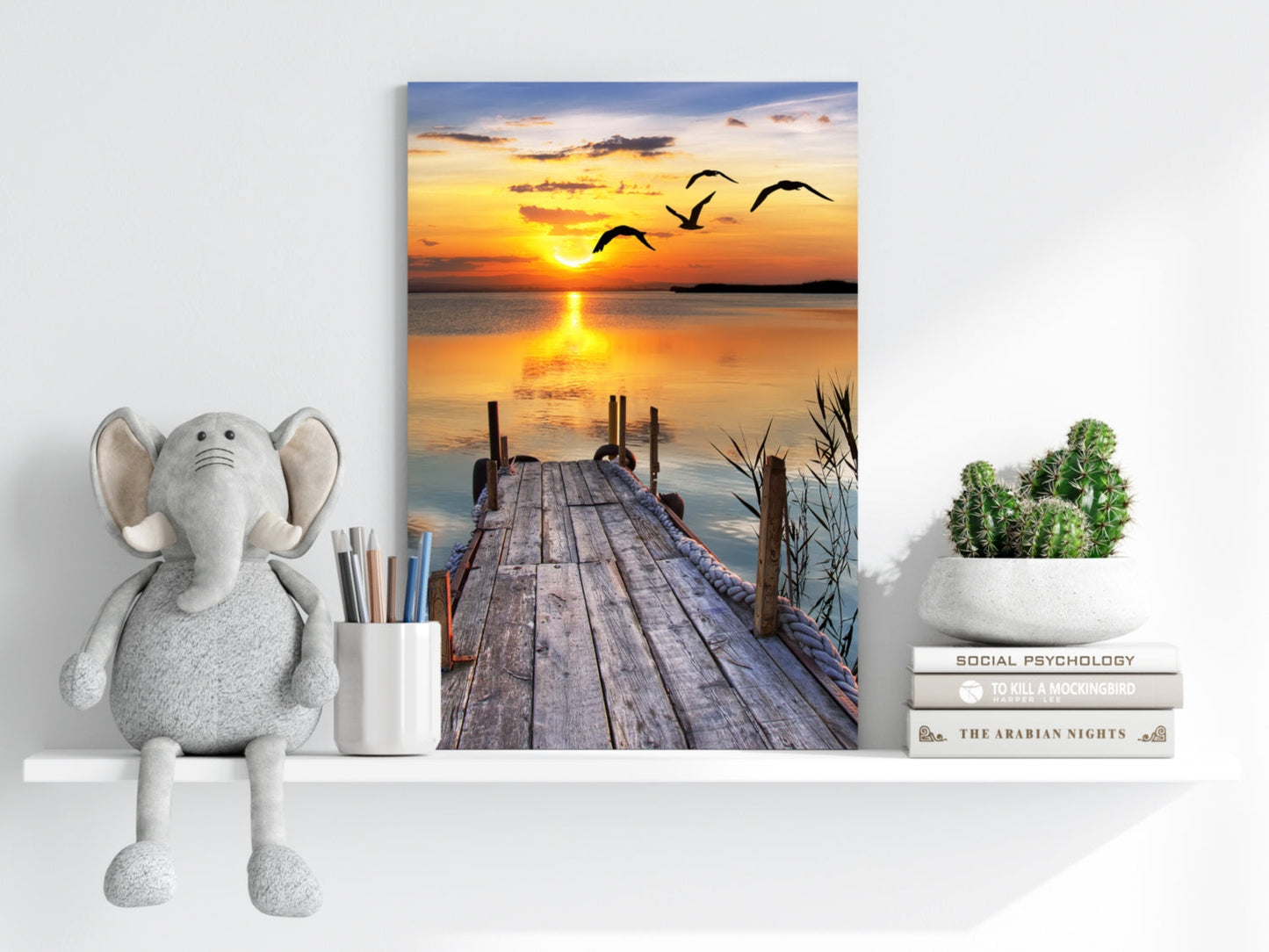 Sunset Lake View Aluminum Print