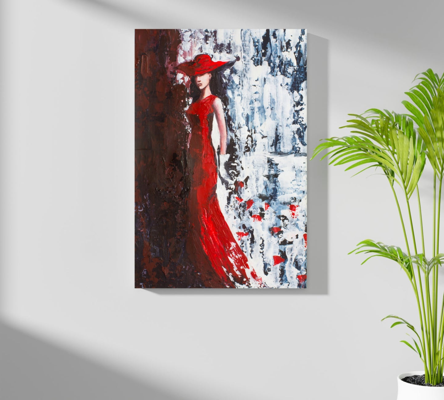 Woman in Red Aluminum Print