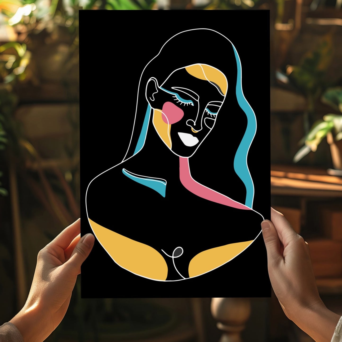 Line Art V1 Aluminum Print