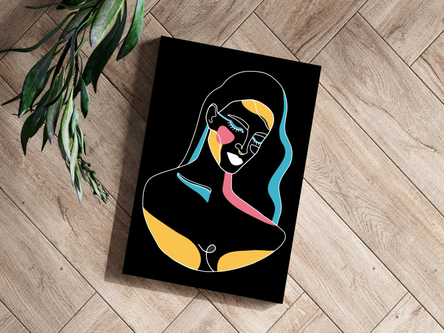 Line Art V1 Aluminum Print