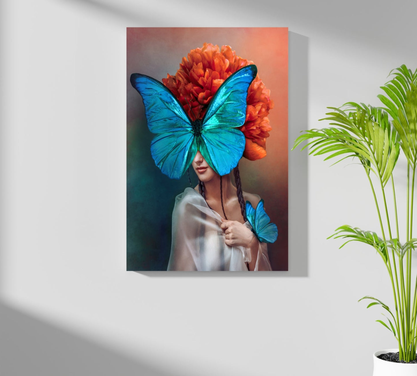Butterfly Woman Aluminum Print