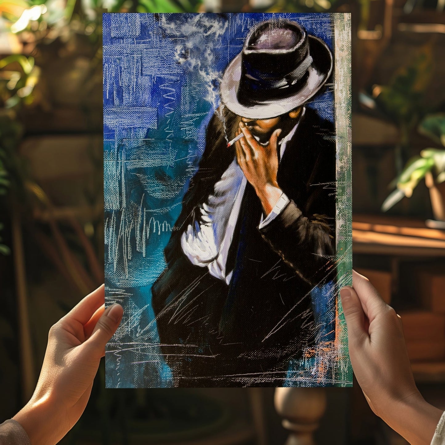 Standing Man Aluminum Print