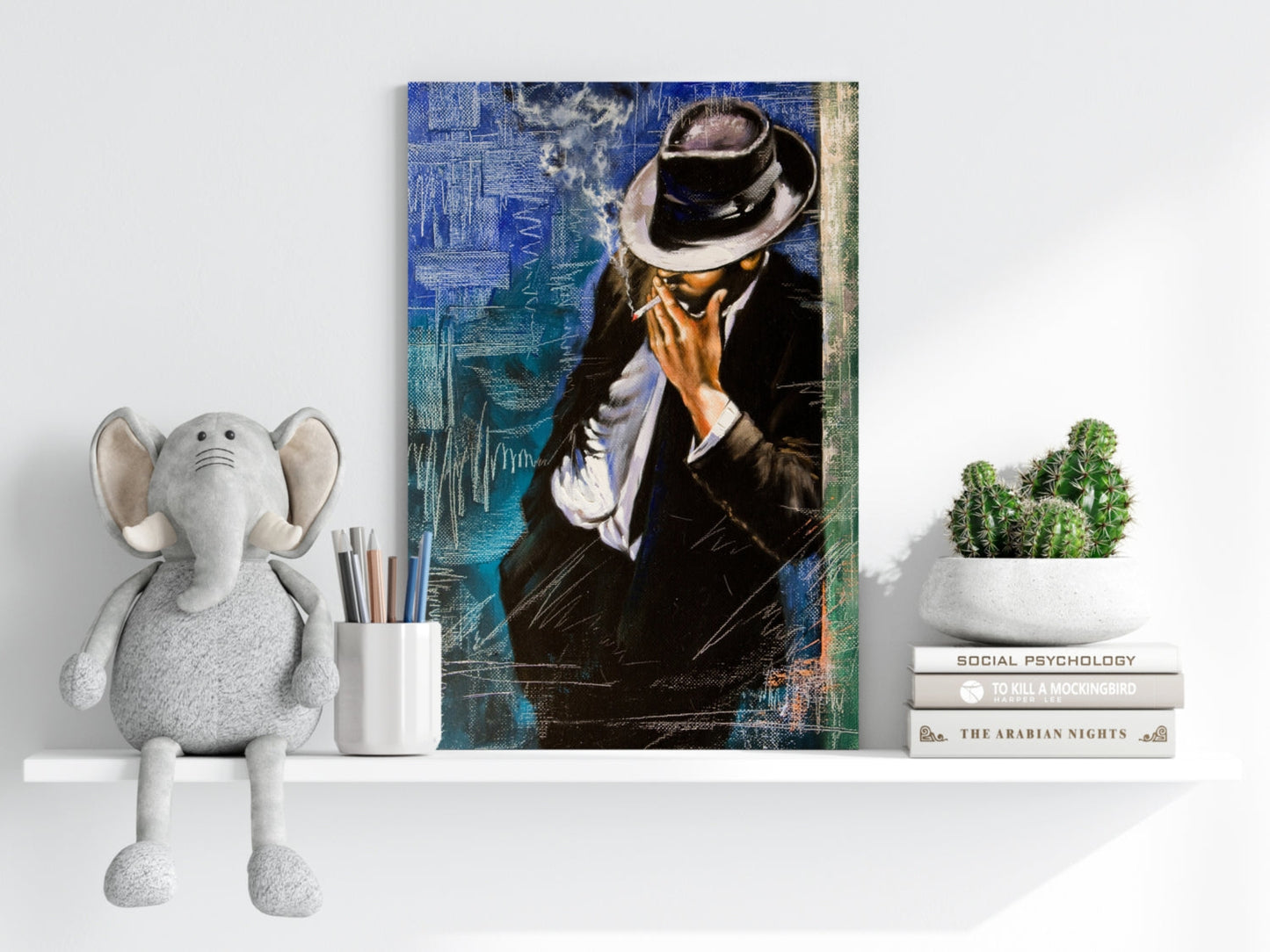 Standing Man Aluminum Print