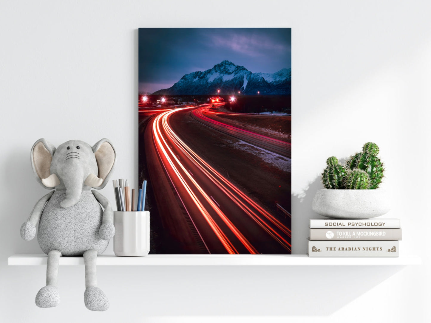 Lights in Traffic Aluminum Print