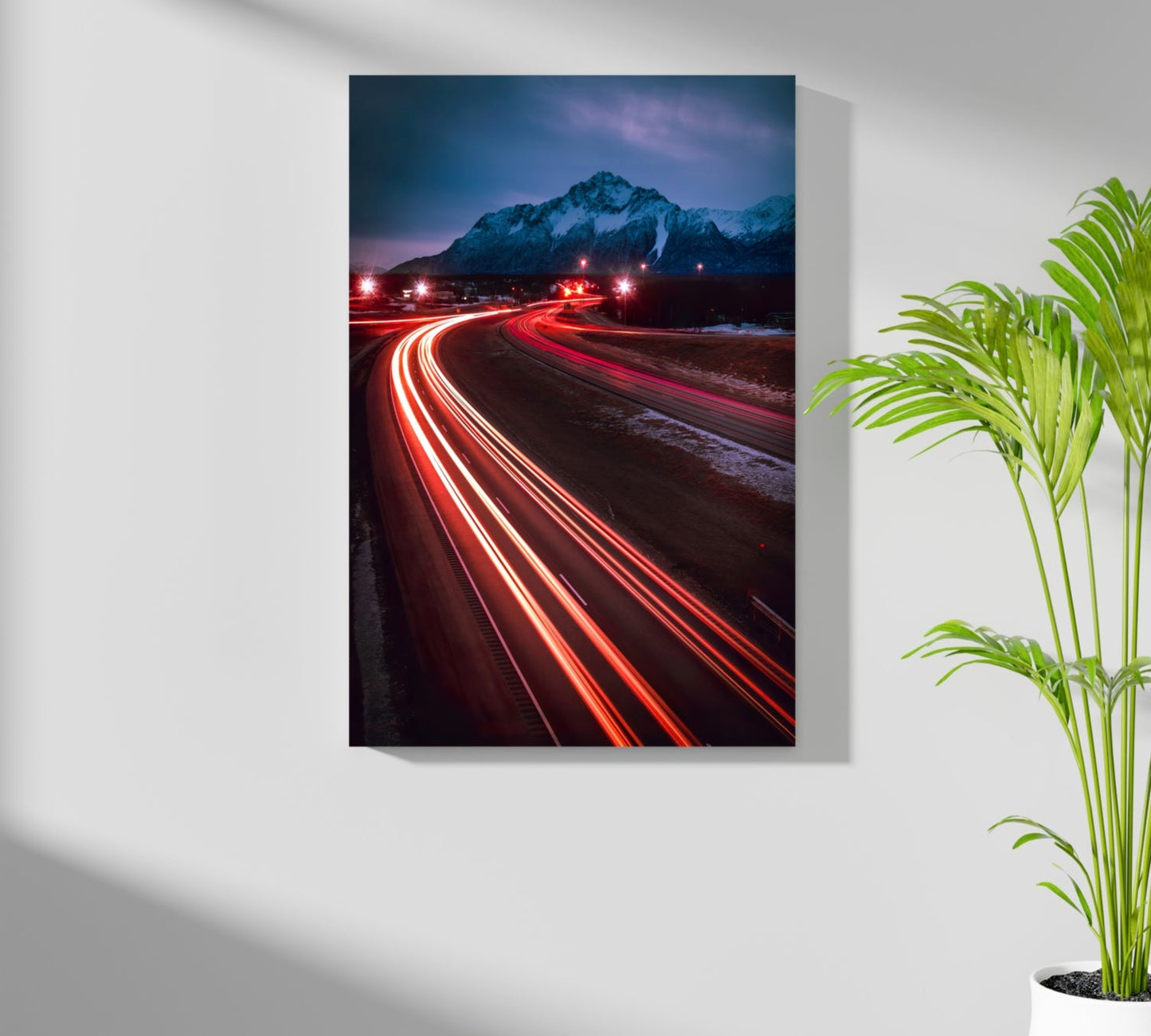 Lights in Traffic Aluminum Print