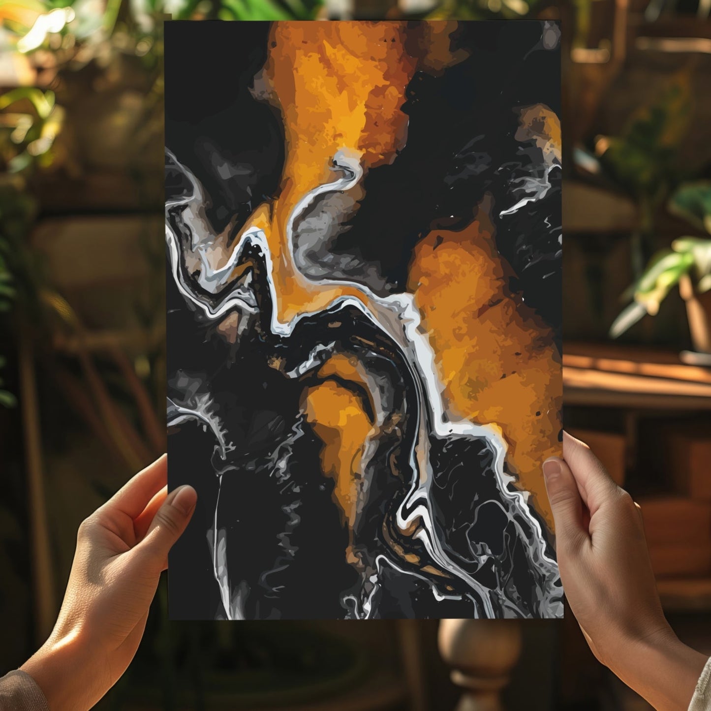 Abstract Marble Pattern V1 Aluminum Print