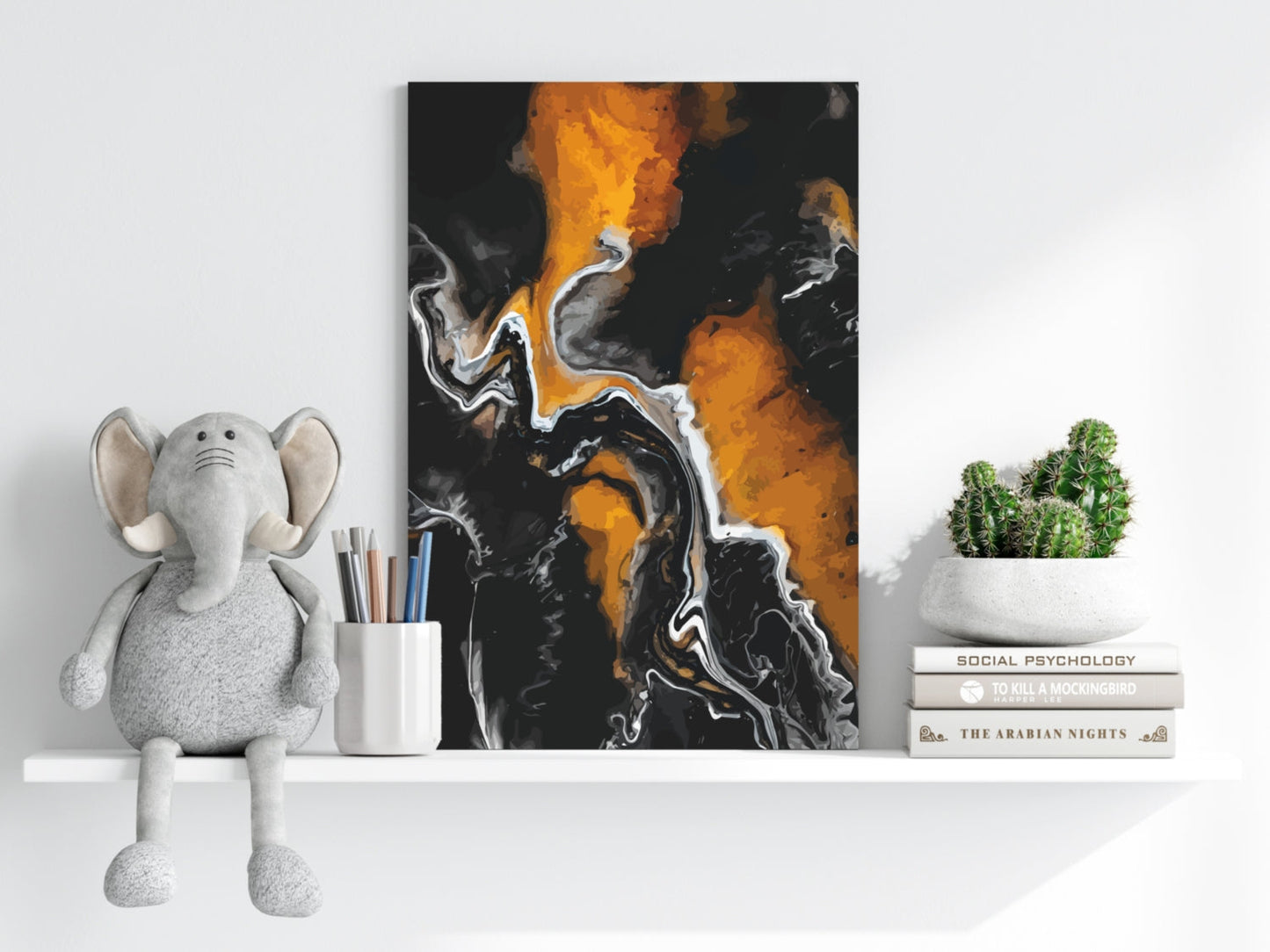 Abstract Marble Pattern V1 Aluminum Print