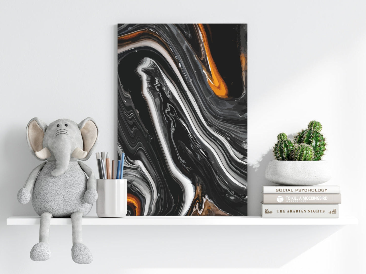 Abstract Marble Pattern V2 Aluminum Print