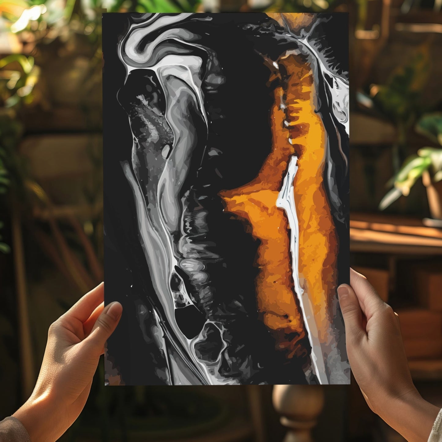 Abstract Marble Pattern V3 Aluminum Print