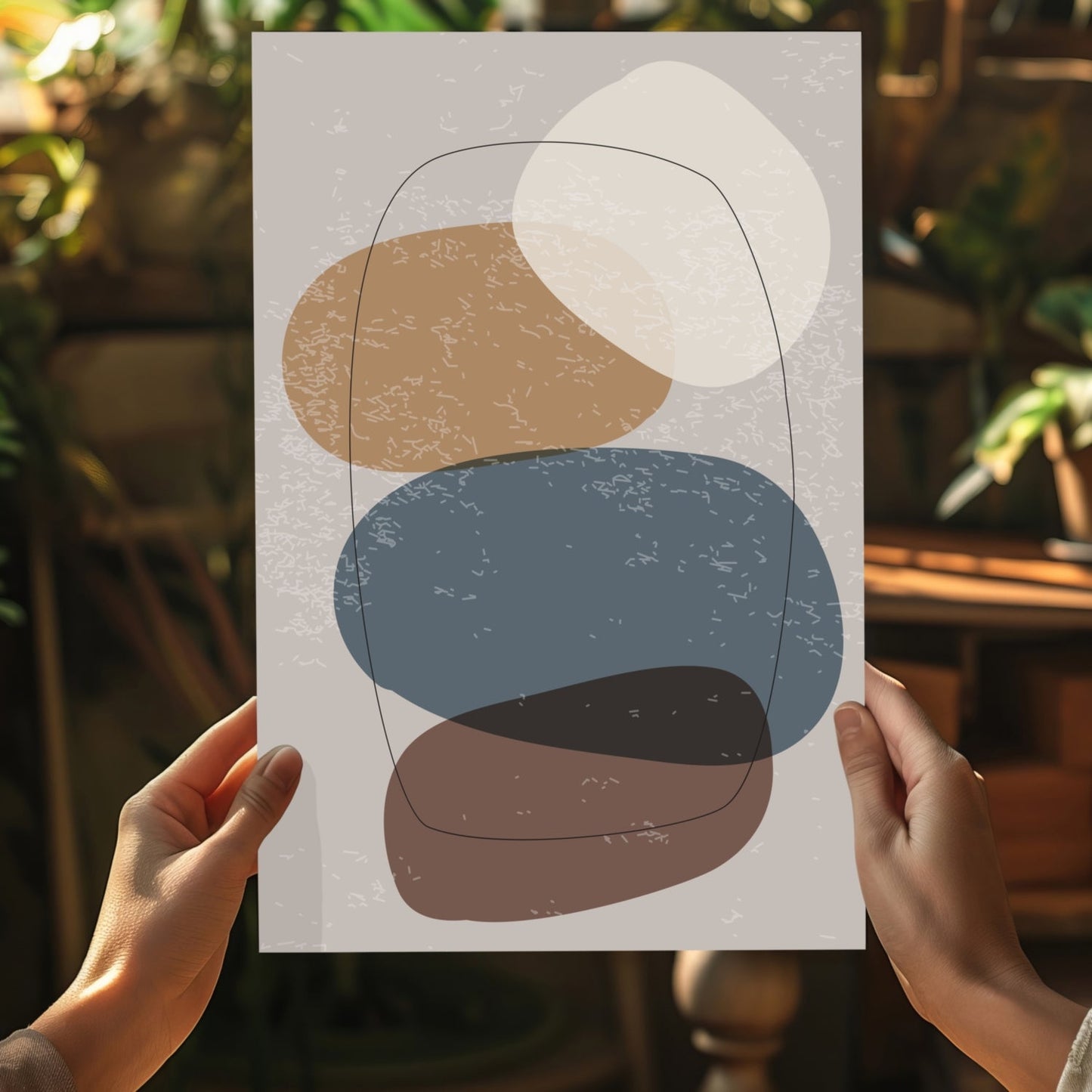 Line Art Modern Shape V5 Aluminum Print