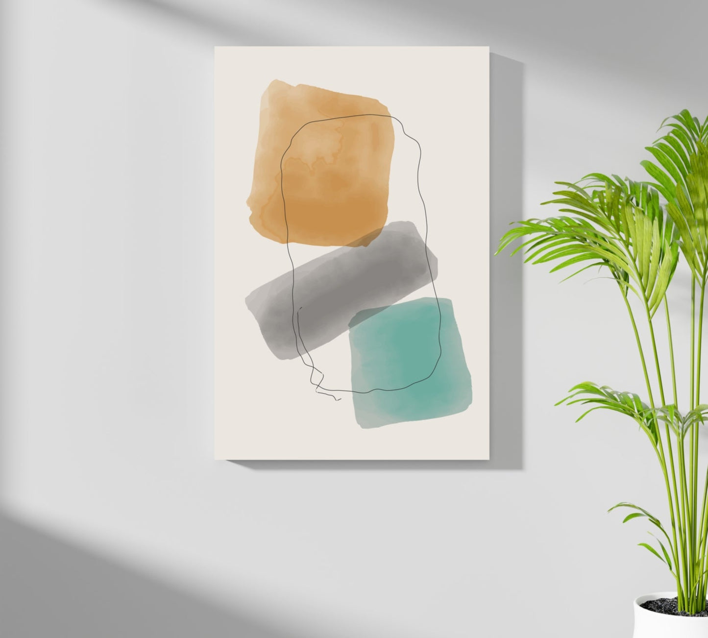 Line Art Modern Shape V6 Aluminum Print