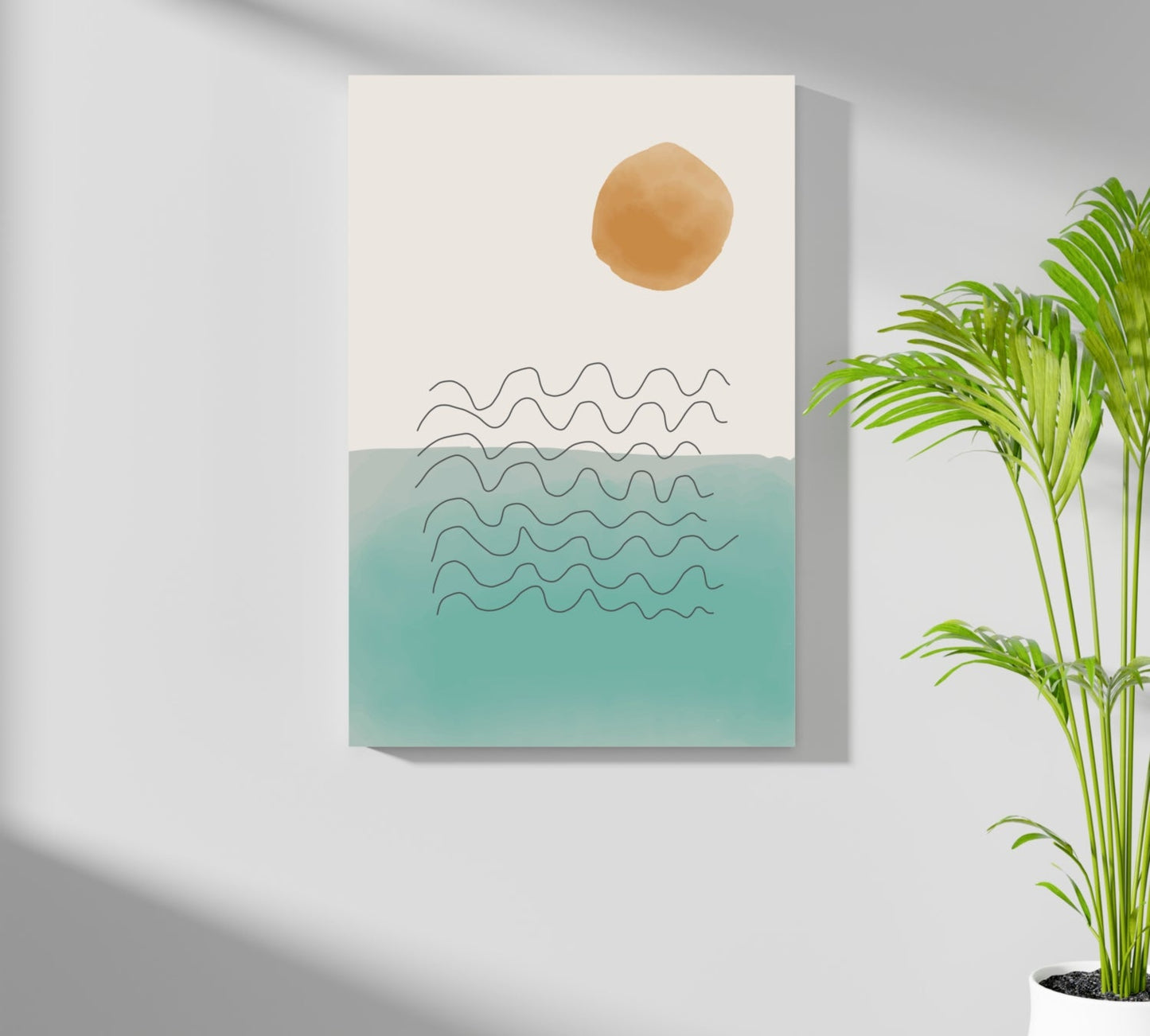 Line Art Modern Shape V7 Aluminum Print