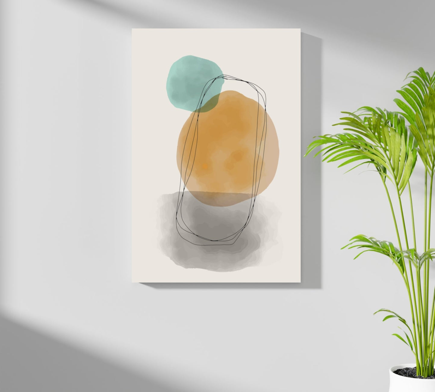 Line Art Modern Shape V8 Aluminum Print