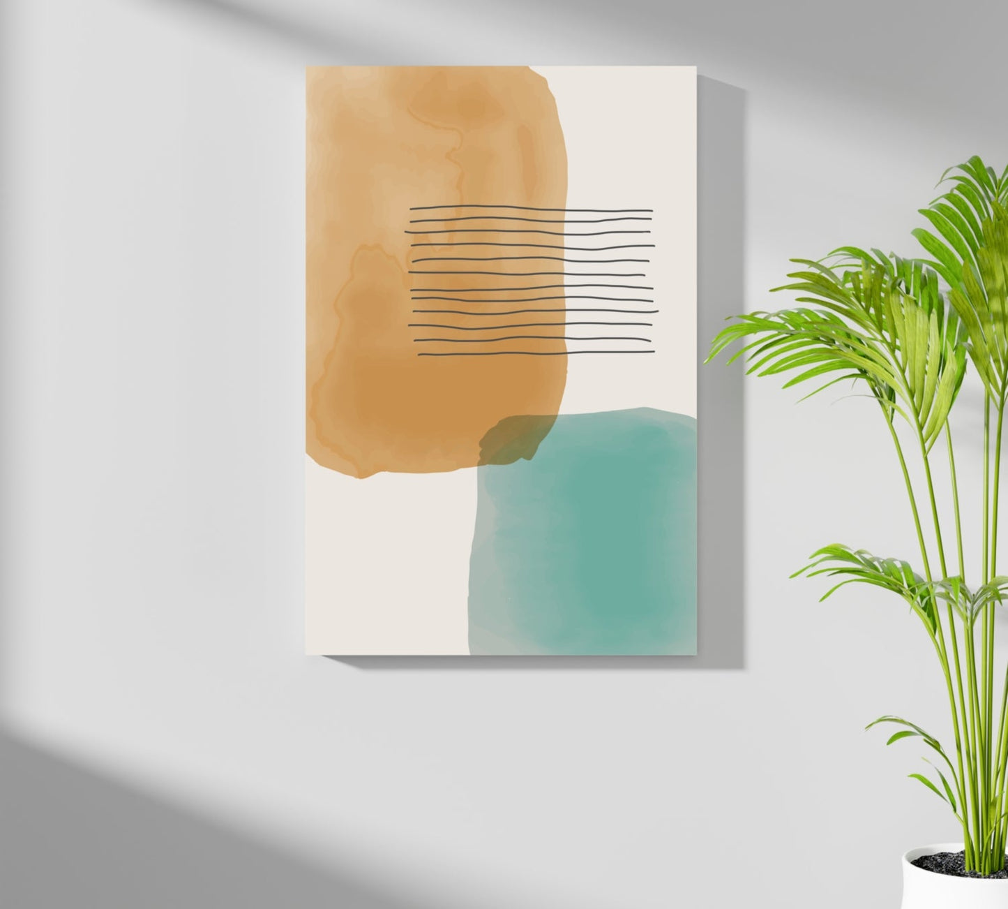 Line Art Modern Shape V9 Aluminum Print