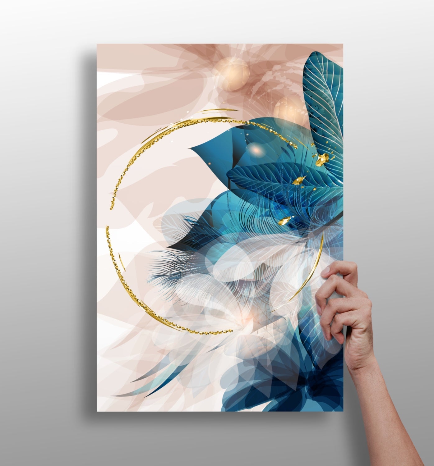 Abstract Teal Aluminum Print-0