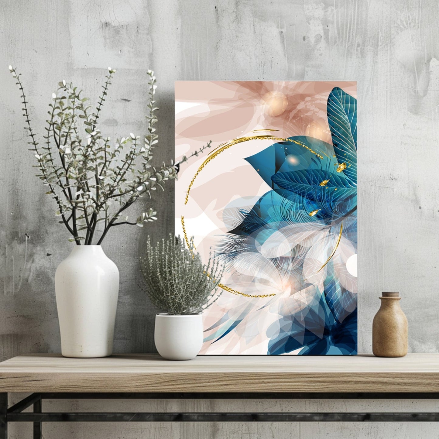 Abstract Teal Aluminum Print-1