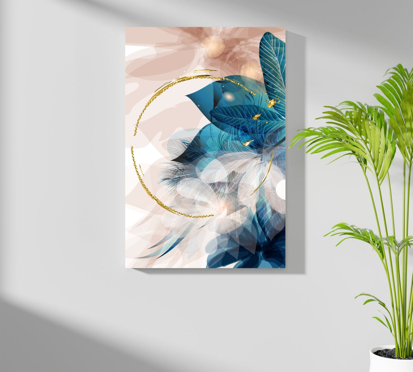 Abstract Teal Aluminum Print