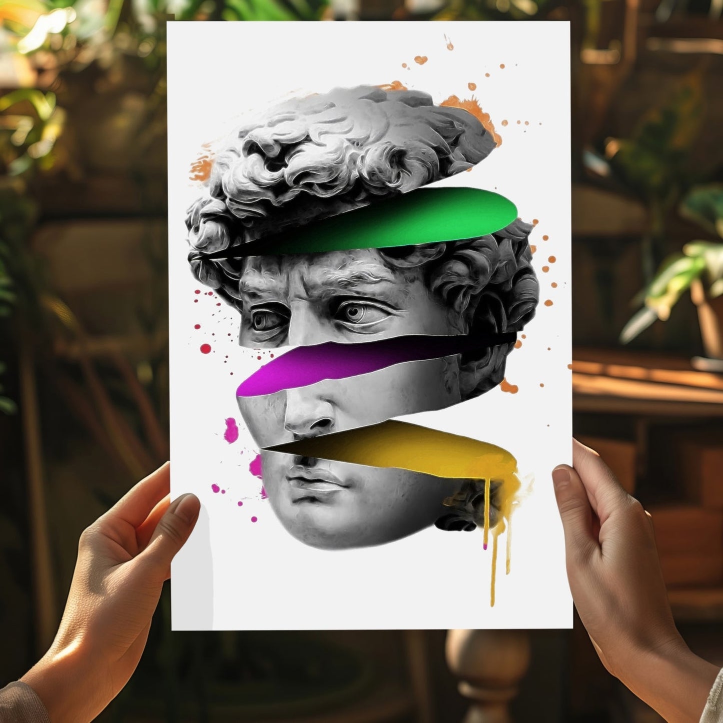 Statue Head Contemporary Aluminum Print