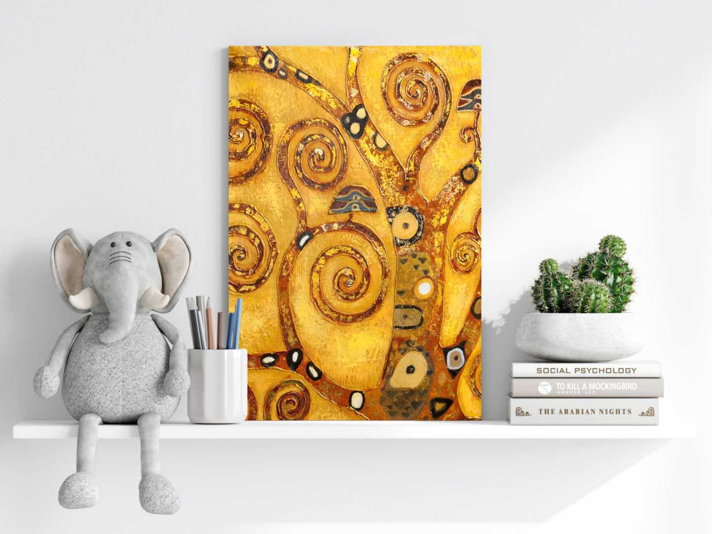 Gustave Klimt Style Aluminum Print
