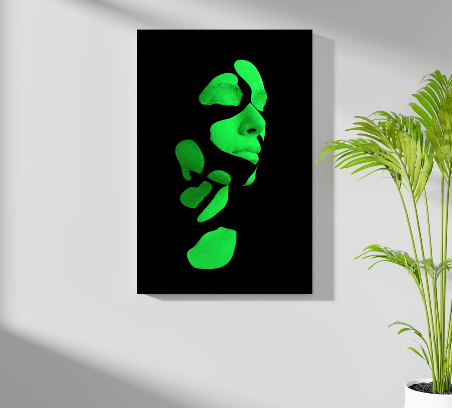Woman in Style Green Aluminum Print