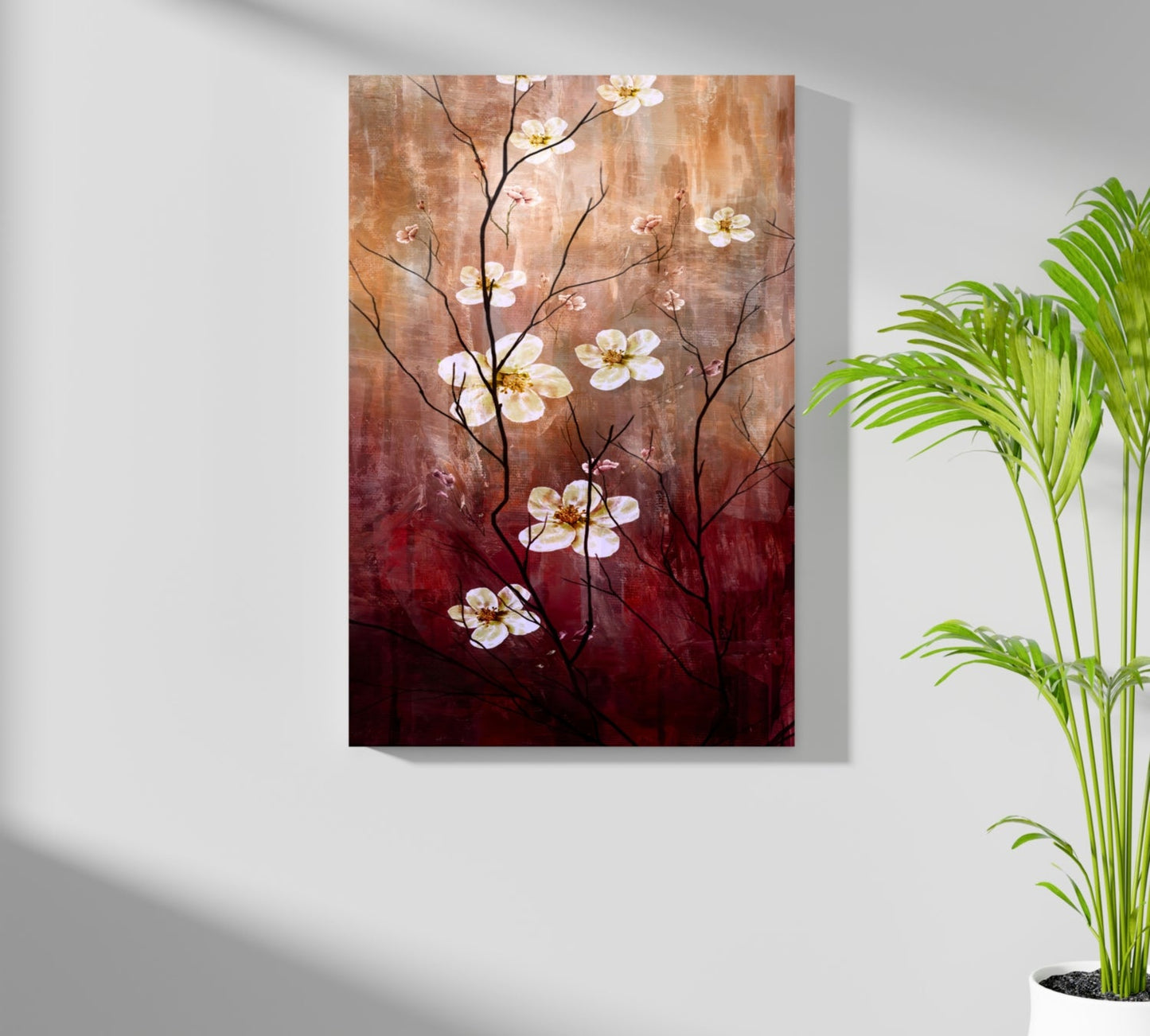 Abstract Flowers V1 Aluminum Print