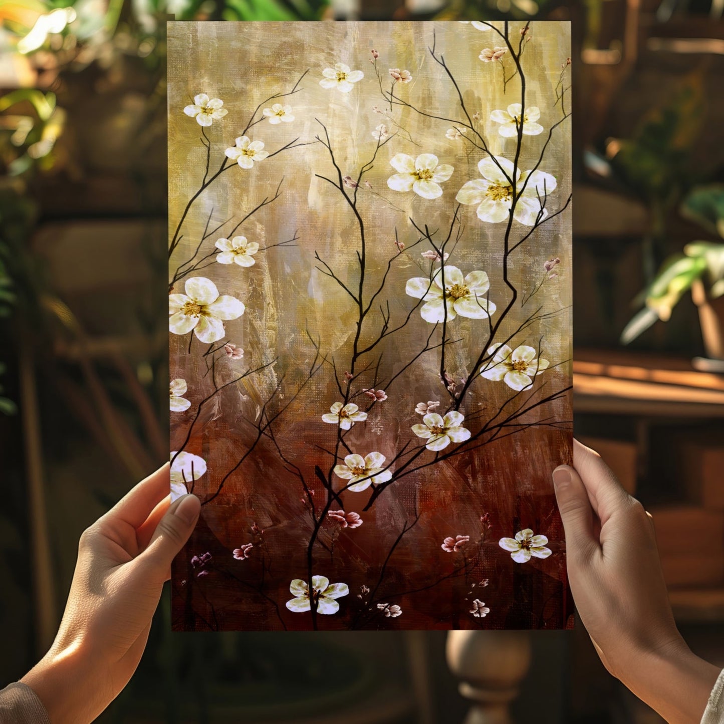 Abstract Flowers V3 Aluminum Print