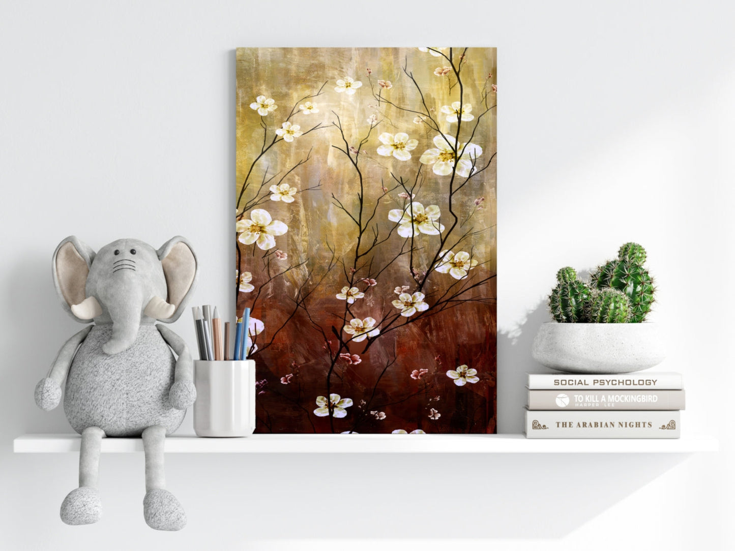 Abstract Flowers V3 Aluminum Print
