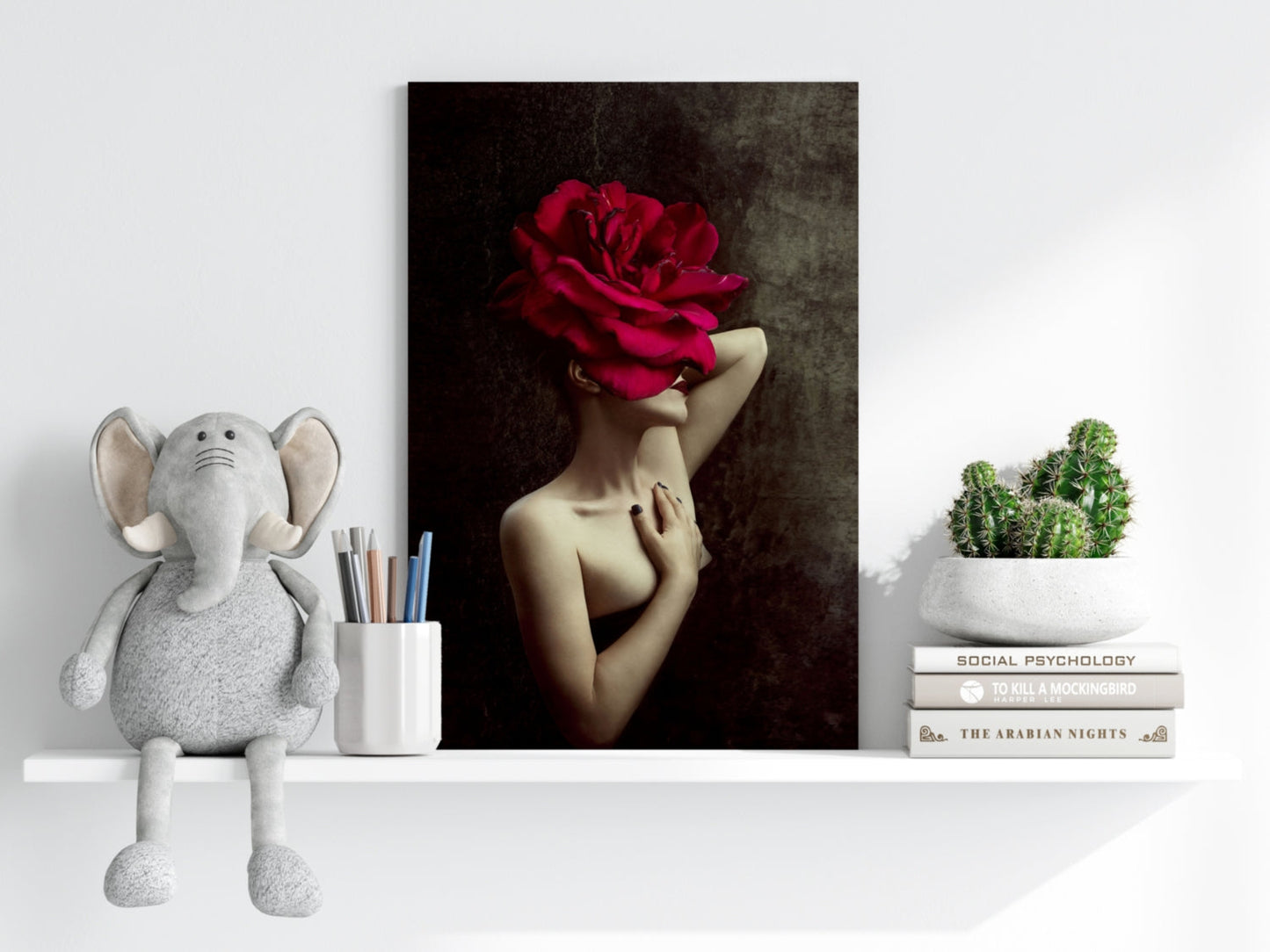 Woman Abstract Flower Aluminum Print
