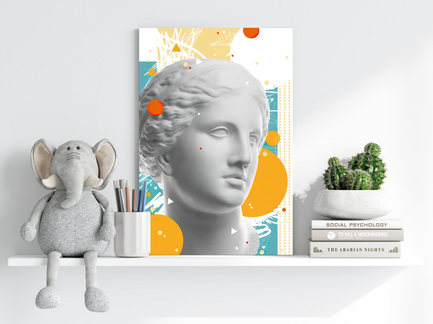 Statue Head Contemporary Aluminum Print