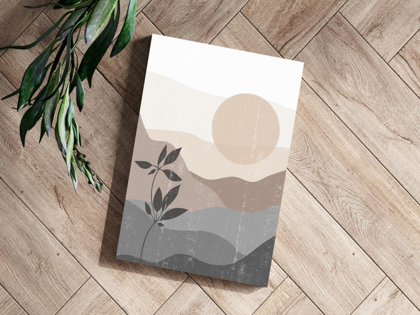 Beige Valley Aluminum Print