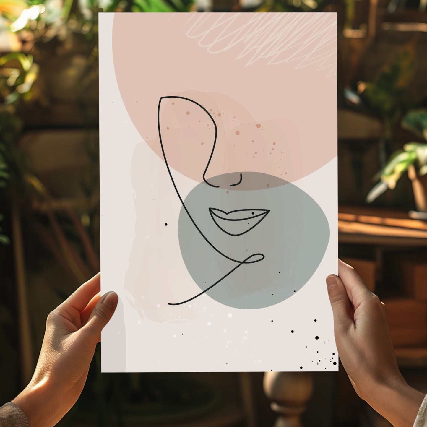 Line Art V4 Aluminum Print