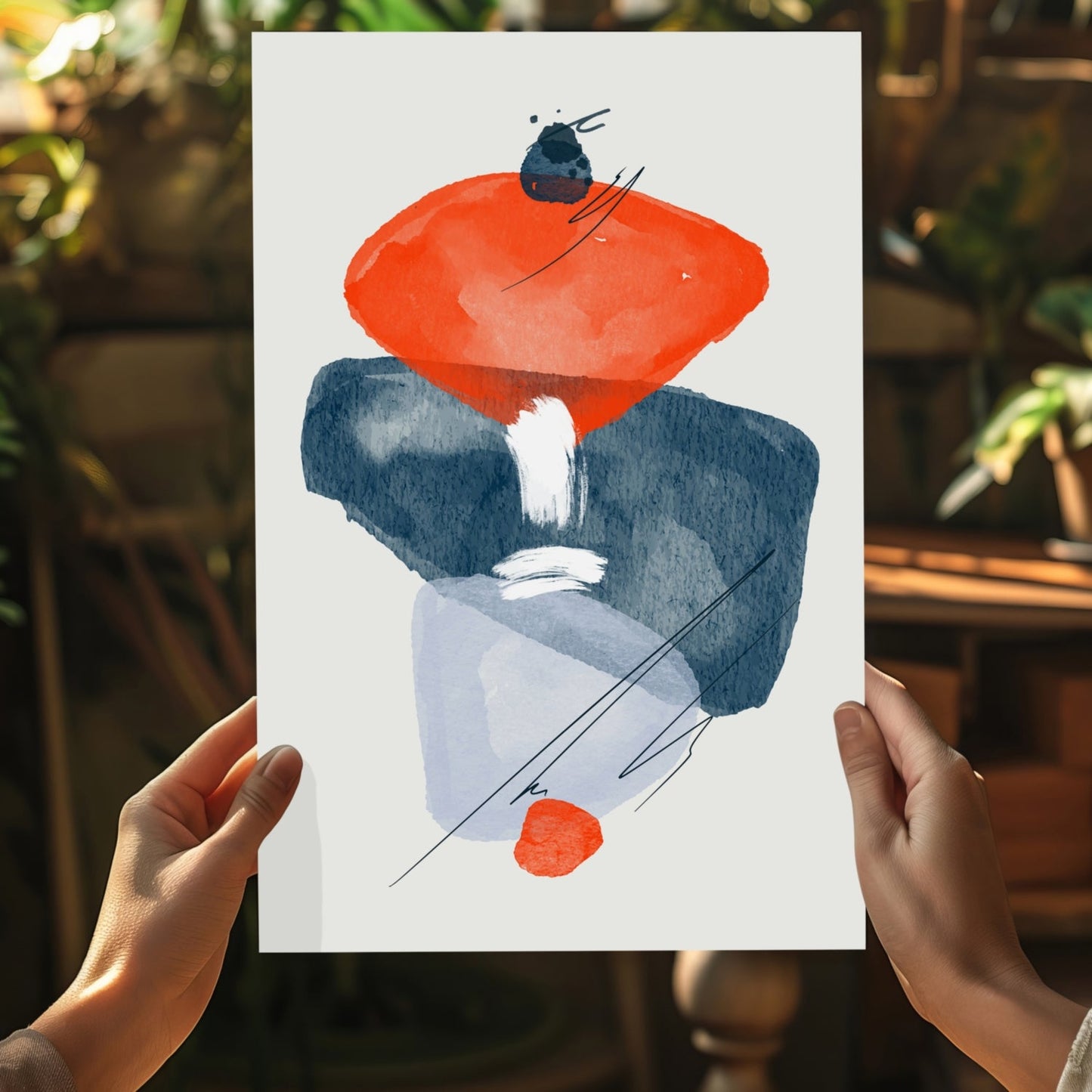 Line Art V12 Aluminum Print