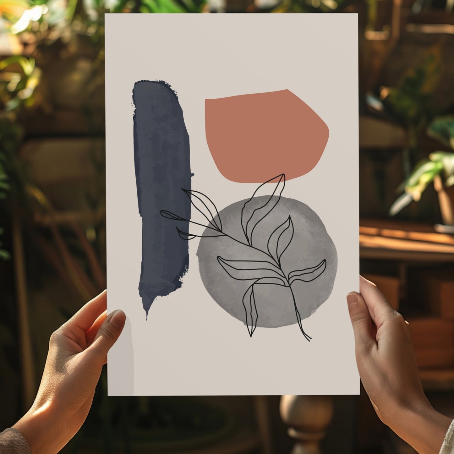 Line Art V17 Aluminum Print