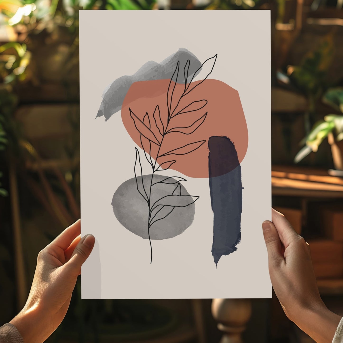 Line Art V18 Aluminum Print