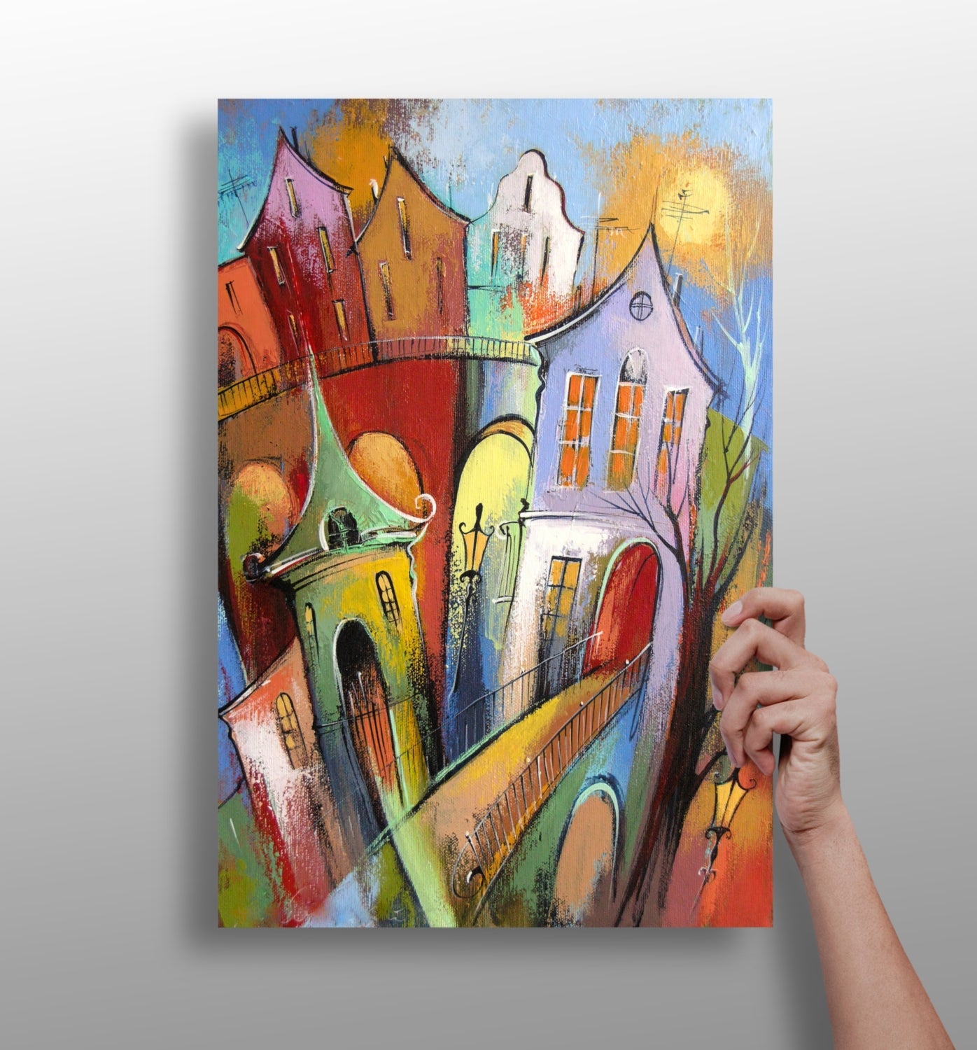 Cute City Aluminum Print-0