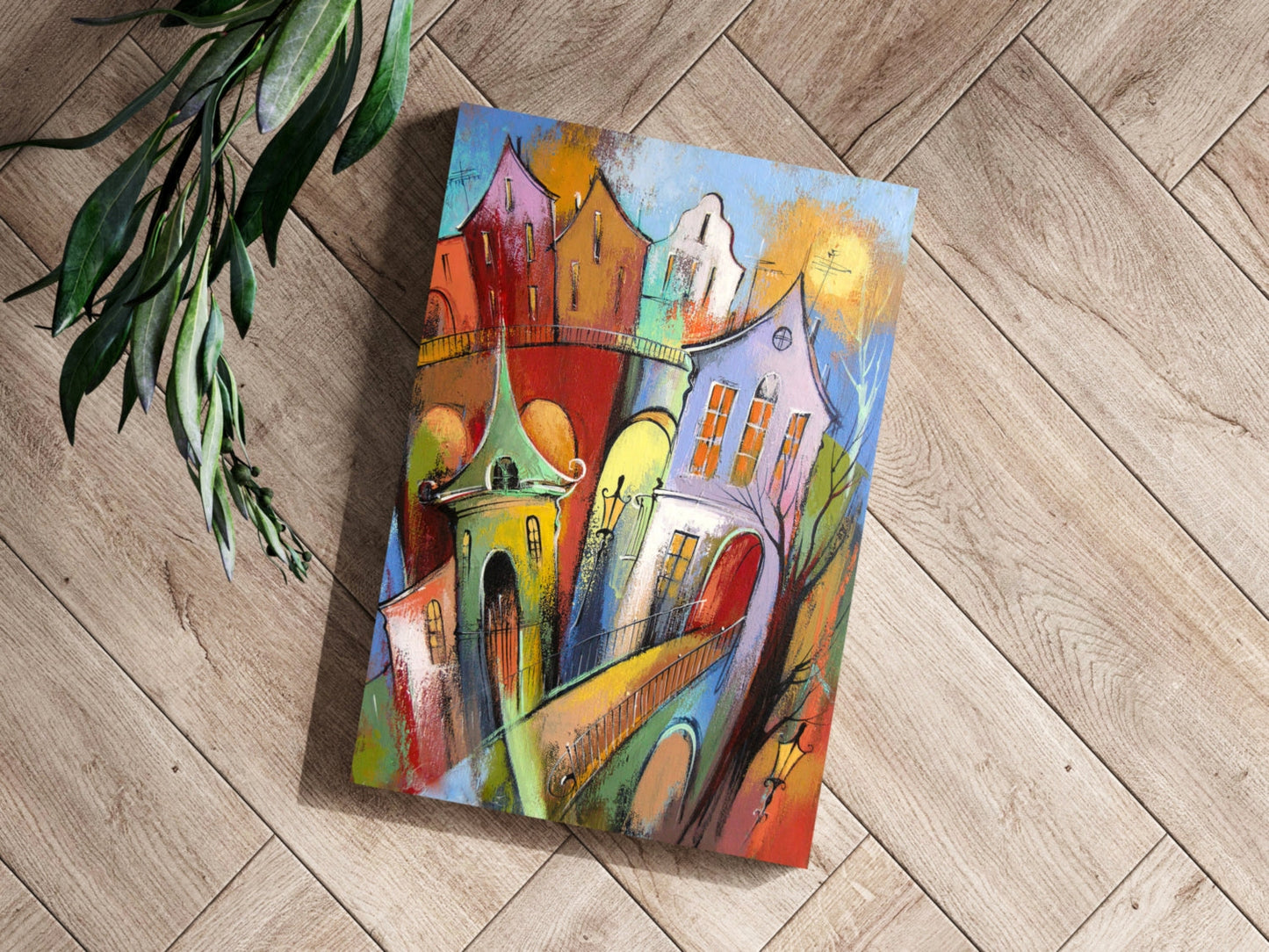 Cute City Aluminum Print-2