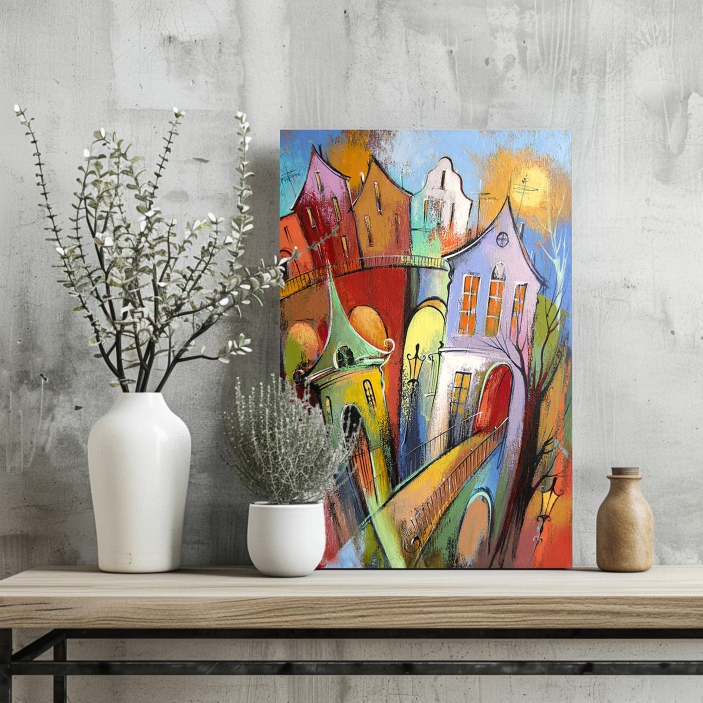 Cute City Aluminum Print-1