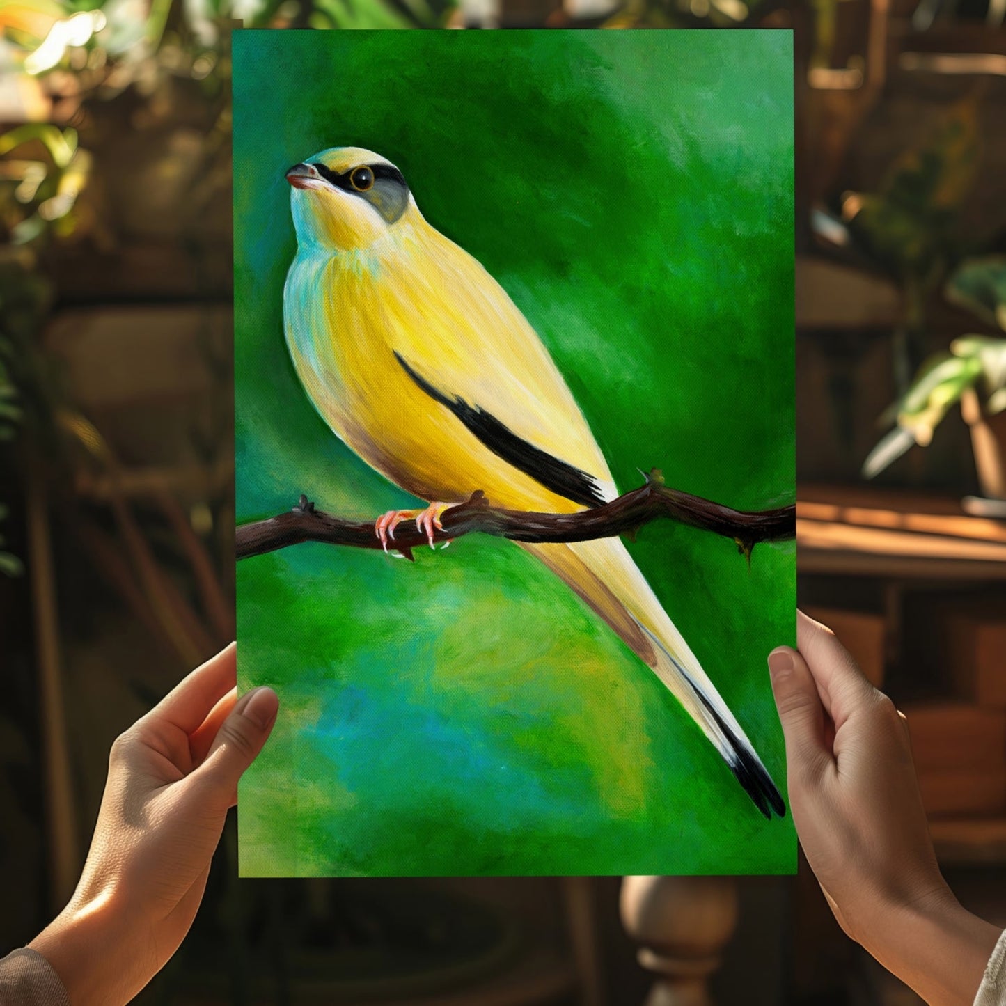 Yellow Bird Aluminum Print