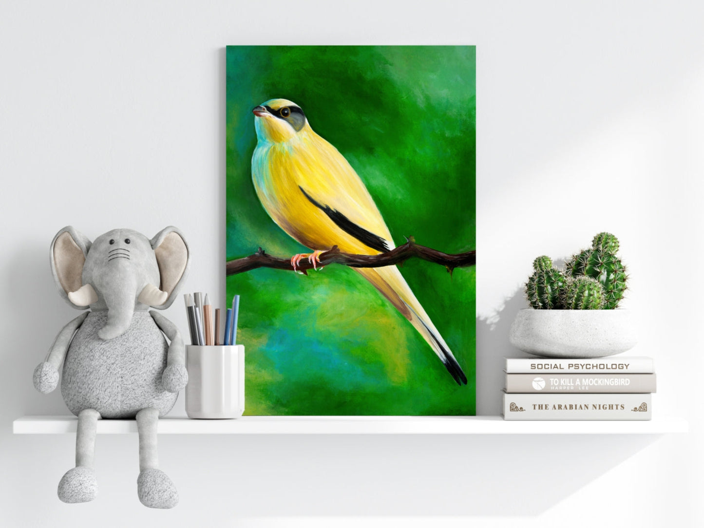 Yellow Bird Aluminum Print