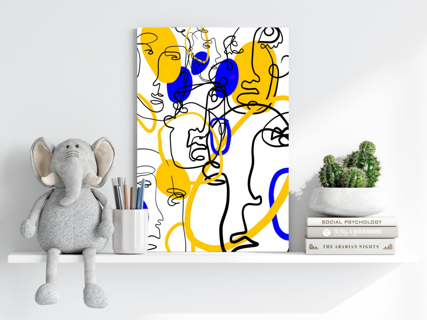 Abstract Line Art Aluminum Print