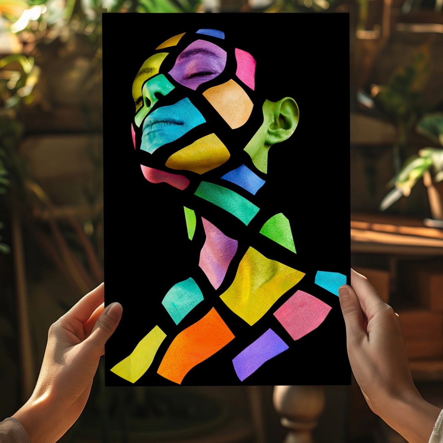 Colorful Woman Aluminum Print