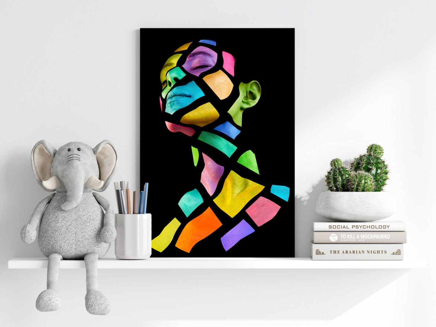 Colorful Woman Aluminum Print