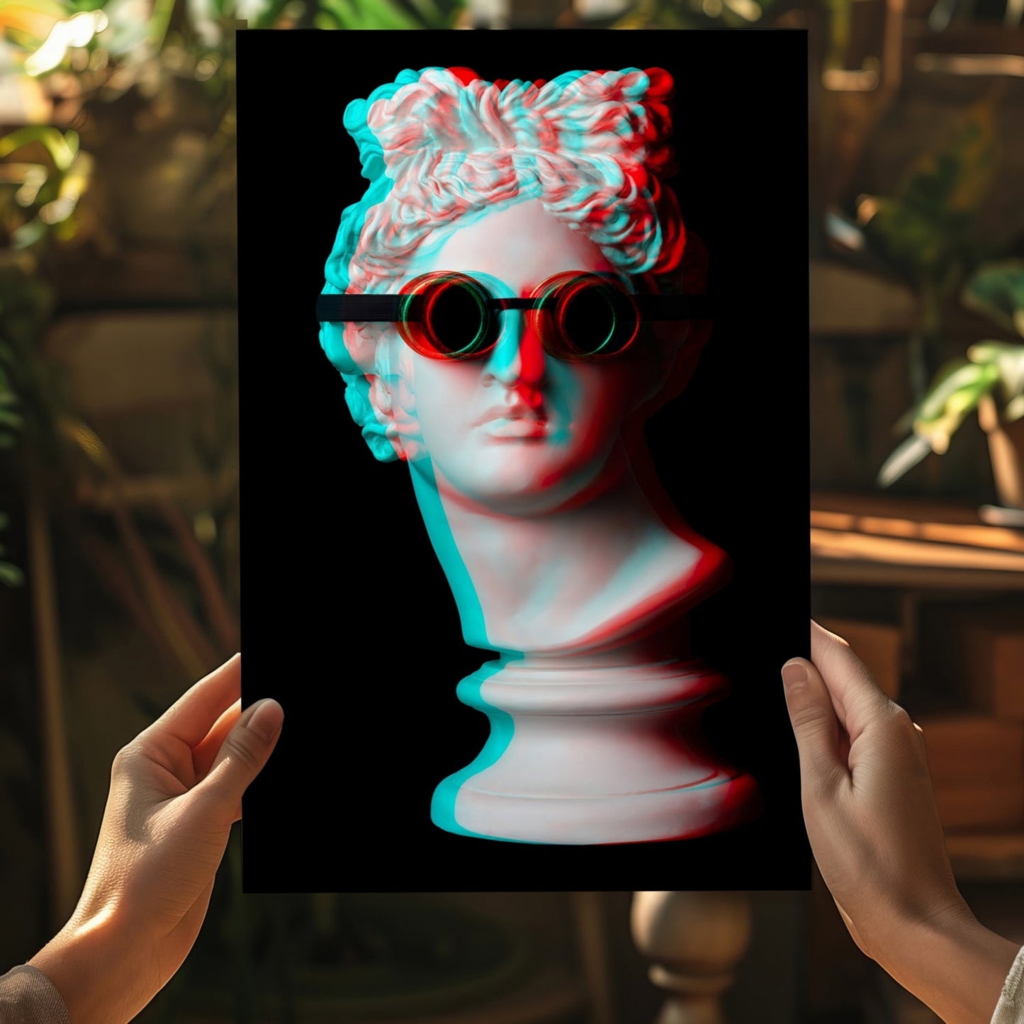 Statue Head Contemporary Aluminum Print