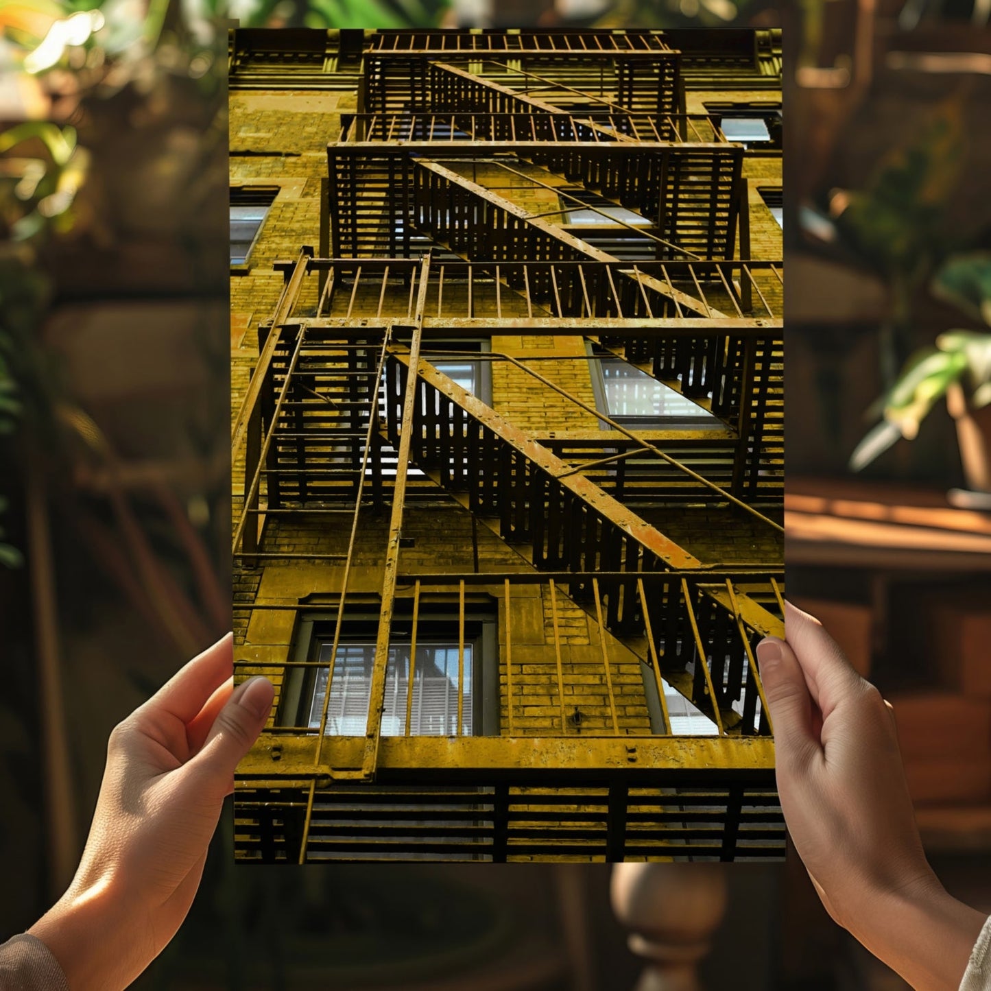 Stairs Terra Aluminum Print