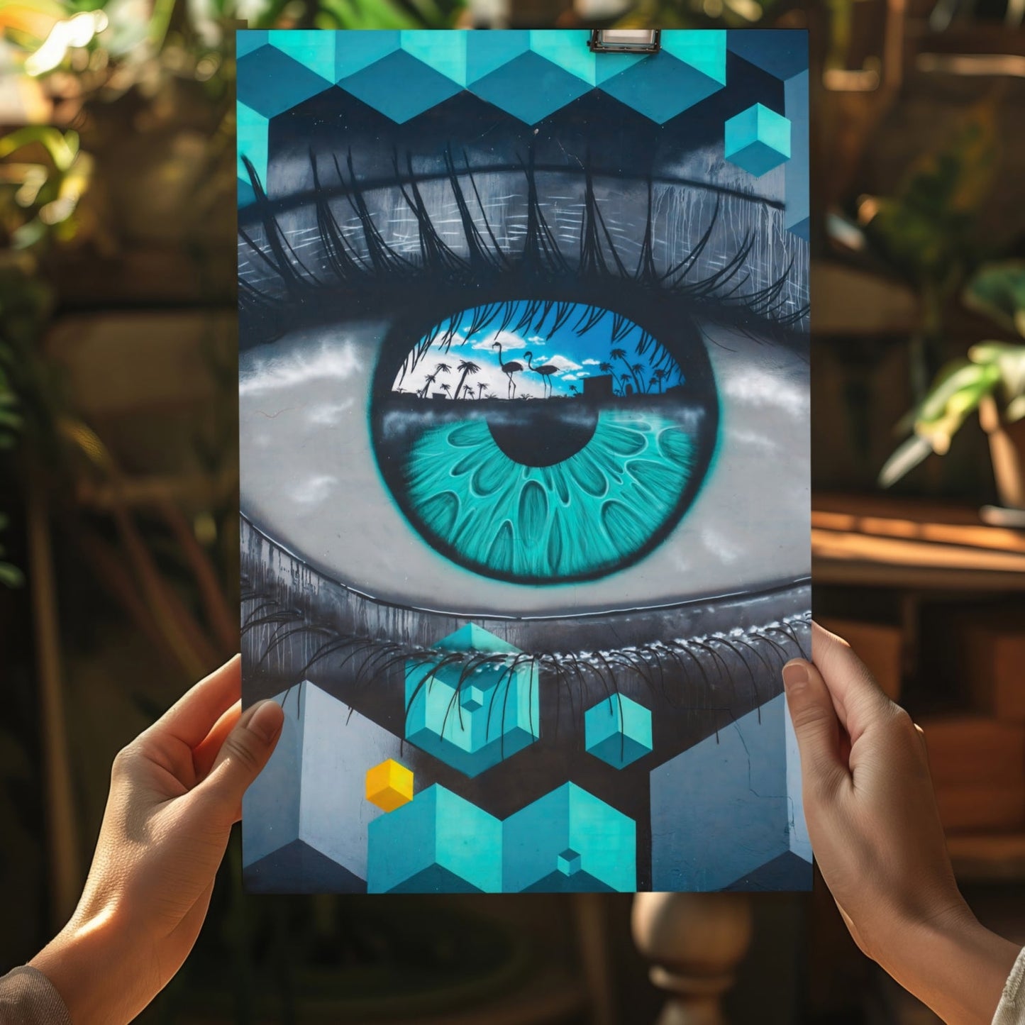 Futuristic Lines Aluminum Print