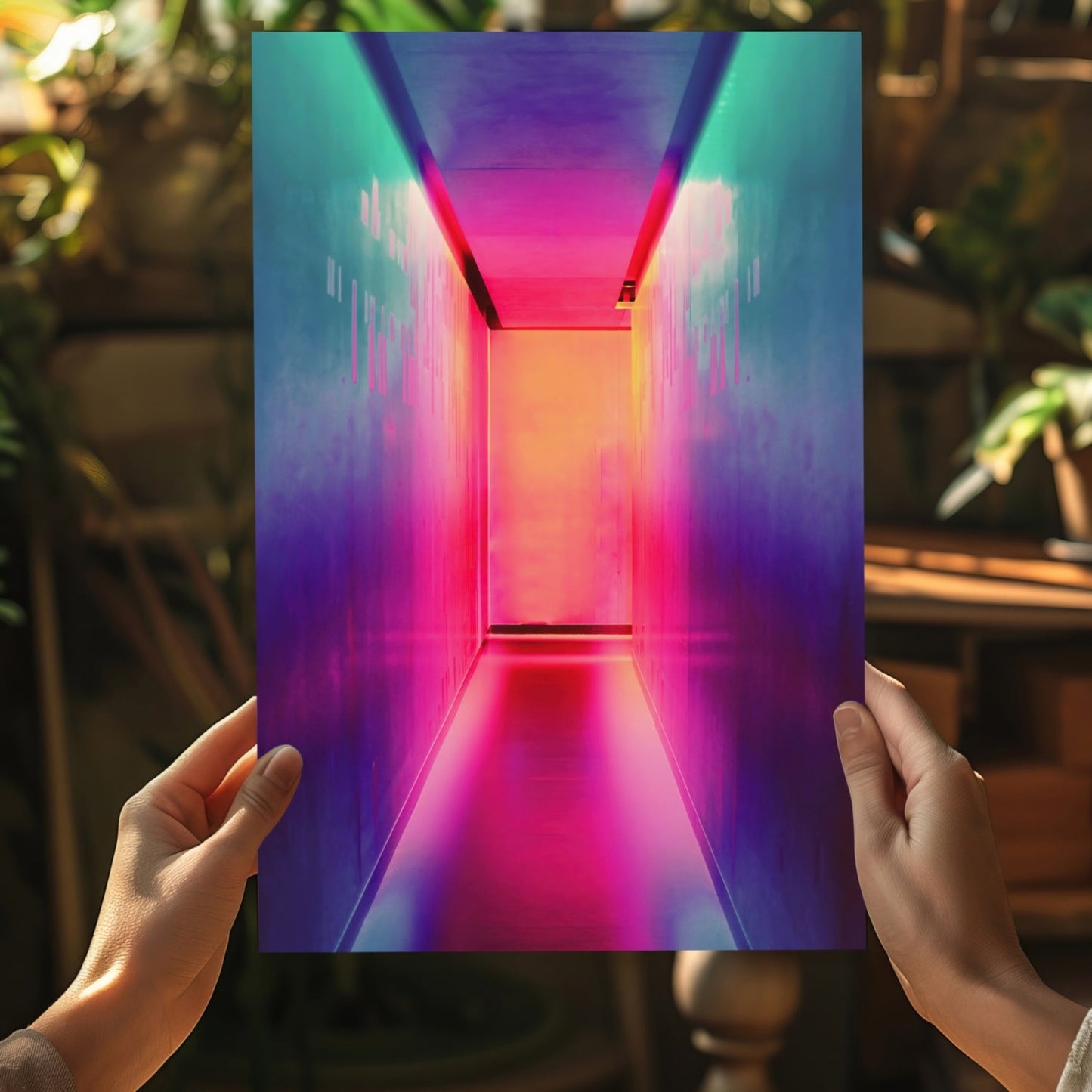 Narrow Corridor Aluminum Print